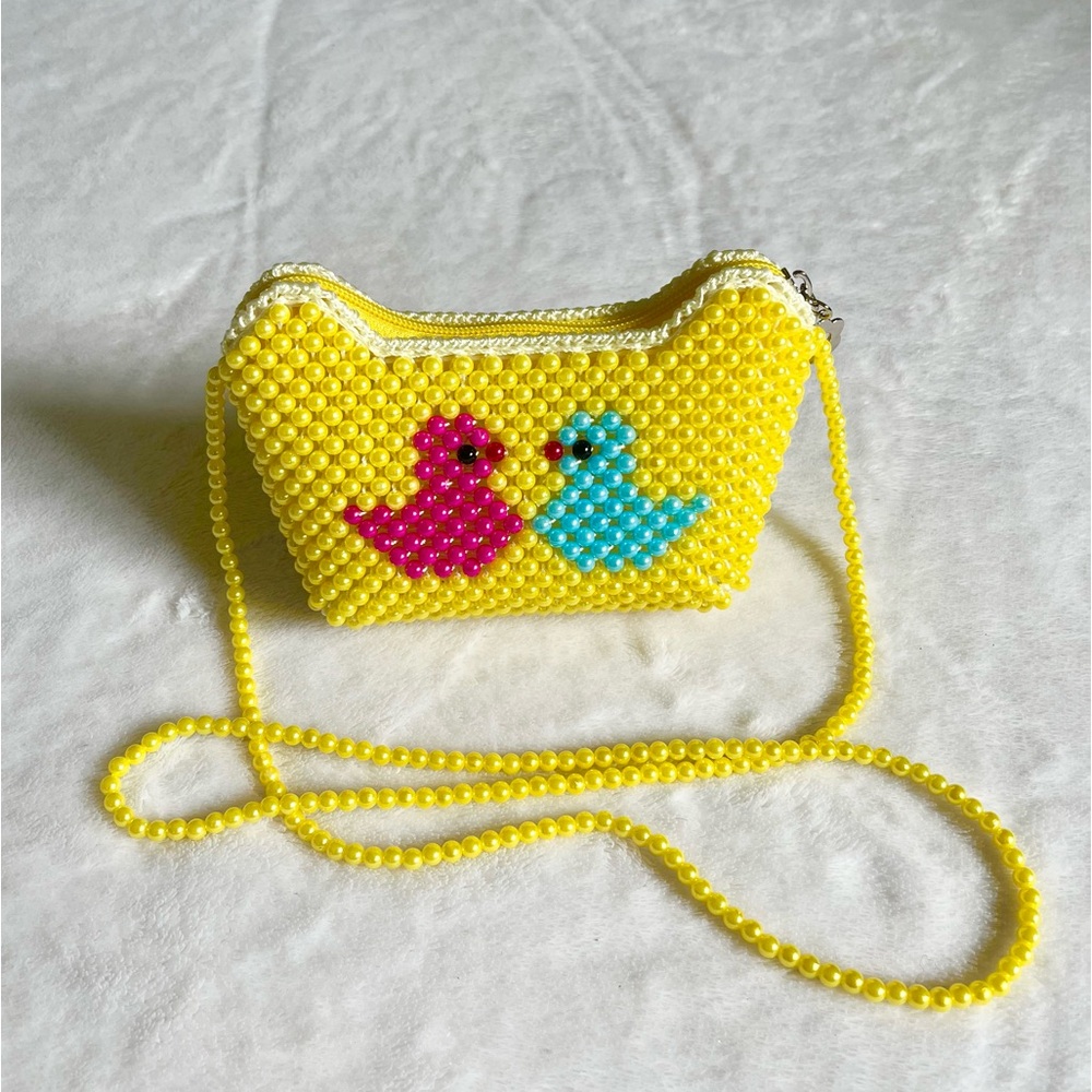 Ena Beaded faux Pearl Crossbody Purse Ducks